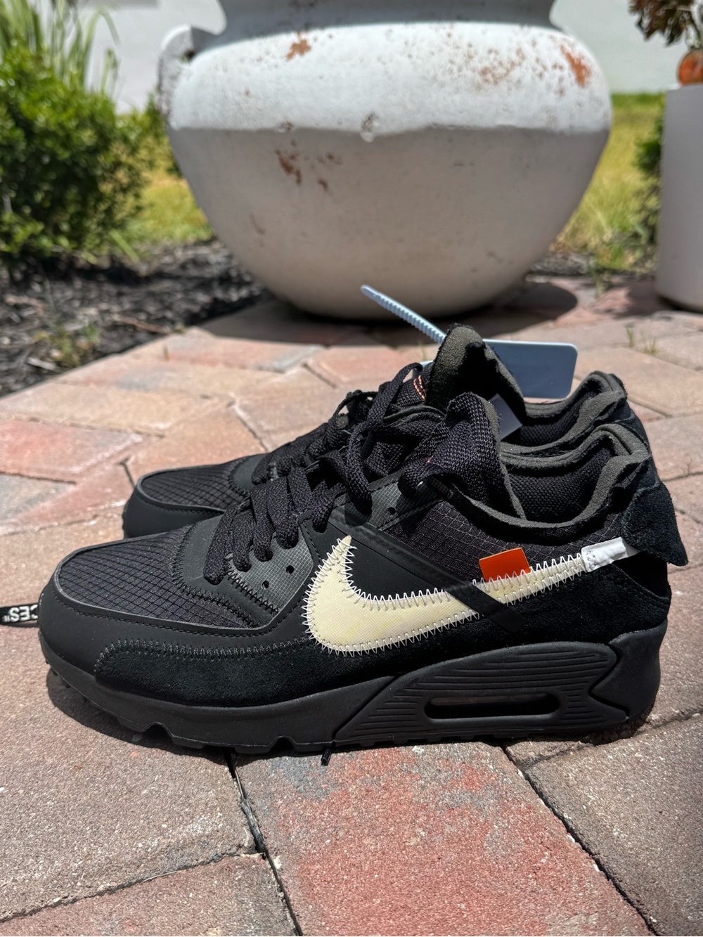 OFF-WHITE x Nike Air Max 90’s Black Sneakers
